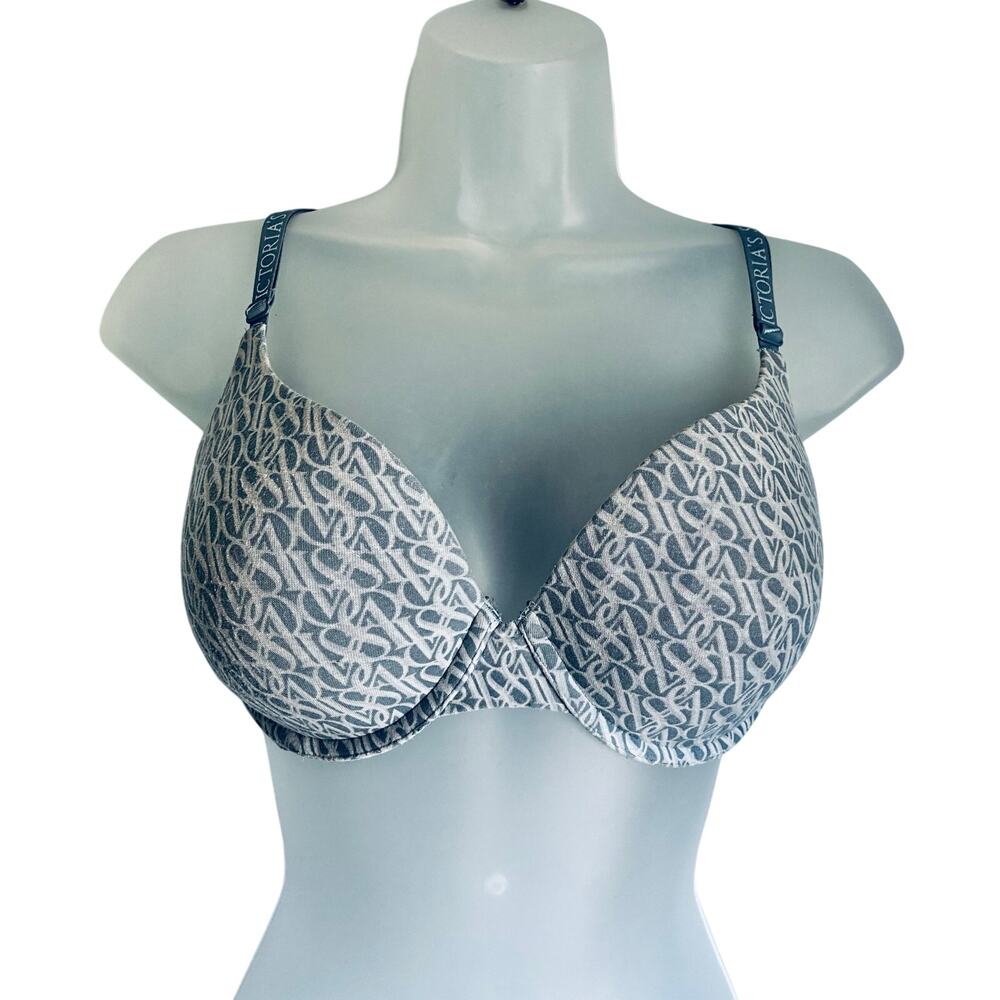 Victoria's Secret Bra T-Shirt Pushup Padded Full Coverage 38B Blue